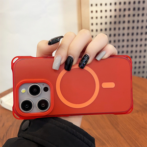 Custodia per telefono cellulare di lusso rossa <span class=keywords><strong>Iphone</strong></span> <span class=keywords><strong>12</strong></span> 13 14 16 15 <span class=keywords><strong>Pro</strong></span> Max ricarica Wireless <span class=keywords><strong>Cover</strong></span> posteriore con cordino magnetico - Product Image 4