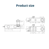 Célula de carga tipo viga cantilever HM8 de alta precisión 5-12V 30T 0.02-0.05%fs para automoción industrial, básculas de piso/basculantes