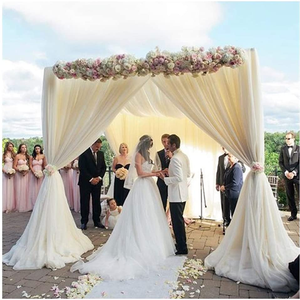 White Outdoor Polyester Ceiling Drape <b>Curtains</b> Wedding Party Supplies Manufactured Backdrop for Window and Hotel Use - Product Image 1