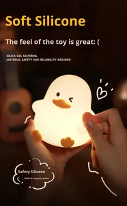 Nhà Sản Xuất Trực Tiếp Của USB Có Thể Sạc Lại LED Ánh Sáng Ban Đêm Sáng Tạo Silicone Tình Yêu Vịt Tap Ánh Sáng Đầy Màu Sắc Phòng Ngủ Tap Phòng Cảm Ứng - Product Image 2