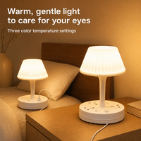Lampe de bureau LED multifonctionnelle protectrice des yeux avec 3 prises CA, 2 ports USB-A et 1 port USB-C, multiprise écologique et durable pour