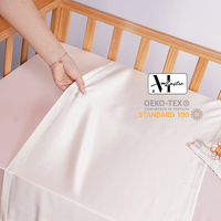 Drap-housse doux et lisse en soie pour berceau de bébé, prévient les zones clairsemées, literie sûre, tissu brocart 100% soie de mûrier tissé