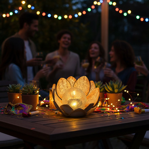 ไฟ<span class=keywords><strong>ส</strong></span>วนรูปดอกบัวพลังงานแสงอาทิตย์ แสงวอร์มไวท์ LED โคมไฟรูปดอกบัวพลังงานแ<span class=keywords><strong>ส</strong></span>งอาทิตย์ กันน้ำ ดีไซน์รูปดอกบัว ตกแต่งกลางแจ้ง ดอกไม้เรืองแ<span class=keywords><strong>ส</strong></span>ง ศิลปะตกแต่ง - Product Image 5