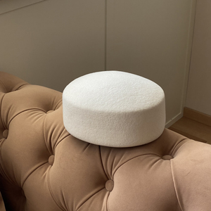 Sombrero <span class=keywords><strong>de</strong></span> Mujer 100% Lana sin Borde, Estilo Pillbox, Boina Francesa Vintage, Estilo Hepburn, Gorra <span class=keywords><strong>de</strong></span> Azafata - Product Image 2