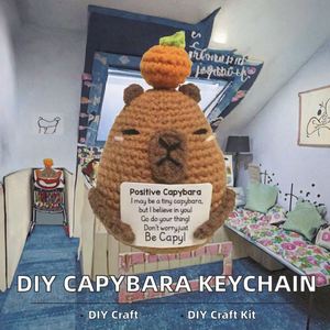 Llavero de Muñeca de Algodón con Forma de Capibara, Regalo para Amantes del Crochet, Kit de Iniciación Fácil para Hacer Manualidades, Juguetes Hechos a Mano, 12+ - Product Image 2