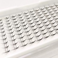 Extensions de cils naturels style éventail, nouvelle série, faites à la main, longueurs mixtes 3D 7D 9D, cils préfabriqués en sandwich, faux cils coréens véganes