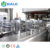 Machine de remplissage et de sertissage entièrement automatique pour eau gazeuse carbonatée en canettes d'aluminium, avec scellage et emballage, fourniture d'usine