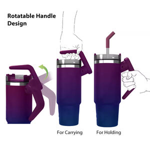 Vaso Térmico de Acero Inoxidable de Gran Capacidad con Logotipo Personalizado, Vaso Aislado al Vacío con Tapa y Pajita para Viajes y Campamentos - Product Image 3