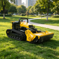 Débroussailleuse à fléaux RC diesel robuste sur chenilles, tout-terrain, à braquage zéro, pour pentes, coupe-herbe pour fermes, ranchs et terrains en pente