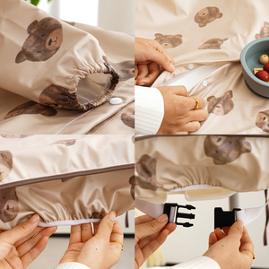 Baberos Impermeables para Niños con Logotipo Personalizado, Reutilizables, 100% Poliéster, Baberos para Niños, Fundas para Sillas de Comedor de Manga Larga, Baberos para Bebés - Product Image 3