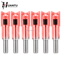 Embouts lumineux HT pour flèches de carabine à poulies, lot de 6 embouts de flèche, diamètre 0,300 po/7,62 mm, interrupteur marche/arrêt, tir à l'arc, chasse