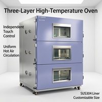 Horno de Alta Temperatura de Tres Capas, Tres Cámaras Independientes, Alta Precisión, Protección IP66, Ahorro de Energía, Envejecimiento Industrial, 1 Año de Garantía