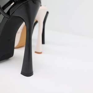 Fiesta hebilla grande coreano cuadrado blanco mulas Gadis moda piel plástico grande maduro Slingback Horsebit plataforma sandalias tamaño 33 - Product Image 3