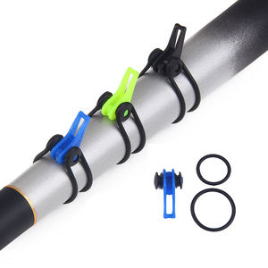 10 pçs/saco Vara De Pesca Gancho Keeper com 2 Tamanho Elástico Anéis De Borracha, Isca De Pesca Isca Titular, Ferramentas De Pesca Gancho Keeper - Product Image 1