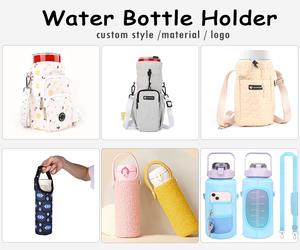 Portabottiglie portaborraccia personalizzato in Nylon con tasca per telefono e cinturino regolabile - Product Image 5