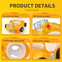 Siège de bain gonflable Swimbobo pour voiture, bateau flottant, jouet aquatique pour enfants, anneau de flottaison pour bébé avec auvent
