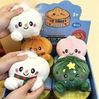 Peluche Mystery Squishy Bun, Adorable Poupée en Peluche en Forme de Boule, Ornement de Bureau Doux et Moelleux pour Jeu Surprise