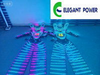 Costume de robot LED programmable avec écran d'affichage, combinaison lumineuse pleine couleur pour spectacle sur scène, soirée DJ et performance en boîte de nuit