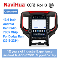 Navihua Neues 13,6 Zoll Tesla-Style für Dodge Ram 2019-2024 GPS-Navigation Android Autoradio Multimedia Android Auto Carplay