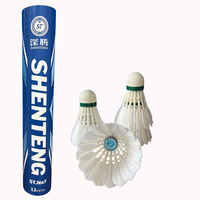 ST NO 7 Balles de badminton hybrides personnalisées - Plumes naturelles Haute durabilité Ultra-légères Plumes droites Vol stable