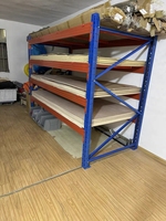 Système d'étagères de stockage industriel à 4 niveaux, capacité de 1000 kg, unités empilables, rayonnage métallique, rayonnage en acier pour entrepôt, rayonnage à palettes