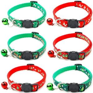 <span class=keywords><strong>Collar</strong></span> Ajustable de Poliéster para Perros/Gatos de Tamaño Pequeño con Campana del Mismo Color, Correa Clásica para Perros, Hebilla para Gatos, para Mascotas - Product Image 2