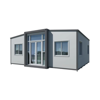 Maison modulaire de luxe Cabine mobile Maison préfabriquée en conteneur extensible de 3 chambres à coucher avec salle de bain en acier et bois