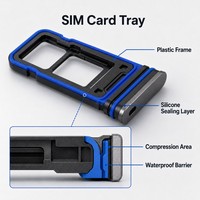 Service d'insertion de plateau de carte SIM en silicone LSR étanche de qualité électronique grand public sur plastique par surmoulage pour smartphone