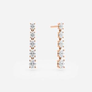 New Best Selling 14K Gold Lab Diamond Dangle Earrings Bridal Drop Earrings - Product Image 4