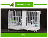 Cage carrée pliable pour perroquets et animaux de compagnie, faite en fil métallique, Cage pour perroquets et oiseaux de reproduction avec 6 bols de nourriture
