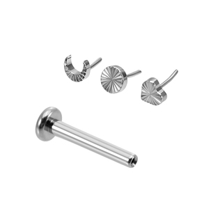 G23 Titane Bijoux perforés en forme de <span class=keywords><strong>L</strong></span> Courbe carrée en forme de cœur Anneau de nez sans fil Bijoux de piercing corporel <span class=keywords><strong>Aiguille</strong></span> clou de nez - Product Image 2