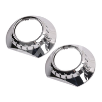Cache-projecteurs chromés argentés de 2,5 pouces style DQ30-ZKW pour phares de voiture, accessoires de lentilles de rétrofit HID Bi-LED