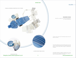Sillones Dentales Eléctricos de Bajo Precio - Reposabrazos Giratorios de Lujo en Material PU con Diseño Amplio y Extendido - Product Image 3