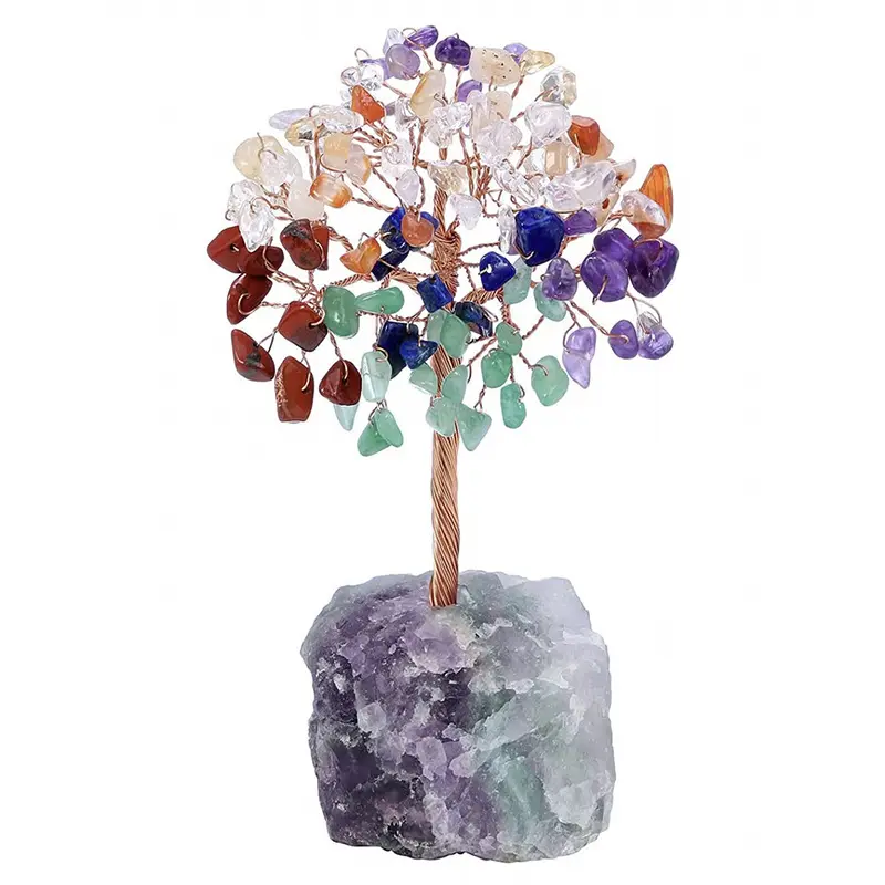 Custom Wholesale High Quality Natural Stone Crystals Crafts Stones Rough Quartz Amethyst crystal tree Raw Stone For Home Decor