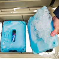 Brique de glace réutilisable en gel PCM HDPE à coque rigide pour chaîne du froid, fabrication en usine, en vrac, pour urgences et congélation rapide