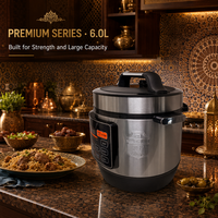 Cuisinière électrique à pression double tension 6L |   Casserole intérieure en acier inoxydable 304, multicuiseur 12-en-1, compatible OEM