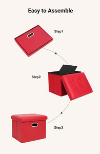 Tabouret <span class=keywords><strong>de</strong></span> rangement pliable grand rangement pouf <span class=keywords><strong>de</strong></span> luxe avec rangement pour organisateur <span class=keywords><strong>de</strong></span> jouets d'entrée - Product Image 6