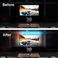 Kit d'éclairage d'ambiance pour écran LED H*MI, synchronisation avec la musique, rétroéclairage TV intelligent, WiFi, Dream Color RGB, bande LED pour TV