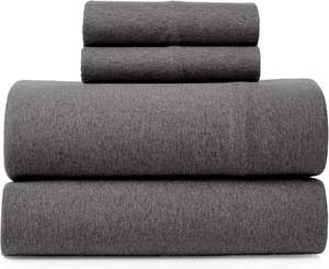 <span class=keywords><strong>Jersey</strong></span> tricot 4 pièces multi taille coton couleur unie maison linge <span class=keywords><strong>de</strong></span> <span class=keywords><strong>lit</strong></span> doux confortable extensible ensemble <span class=keywords><strong>de</strong></span> draps <span class=keywords><strong>de</strong></span> <span class=keywords><strong>lit</strong></span> - Product Image 3