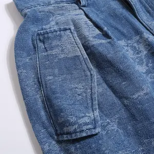 Gdtex thời trang dạo phố Thiết kế jeans người đàn ông Jacquard jeans người đàn ông baggy hàng jeans người đàn ông