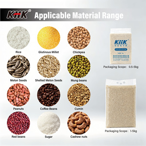 Macchina Sottovuoto Semi-Automatica KHK ZK-YS 2-in-1 per Mattoni e Prodotti Piatti, 0.5-5 Kg, Confezionatrice Industriale per Riso, Cereali, Noci, Chicchi di <span class=keywords><strong>Caffè</strong></span> - Product Image 3