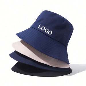 Chapeau Bob d'été pliable en coton à bord large et plat, brodé du logo, pour l'extérieur - Product Image 4