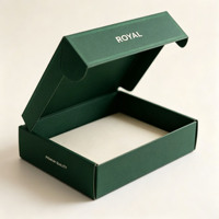 Boîte d'emballage cadeau en carton ondulé brun avec feuille d'or personnalisée de luxe pour l'expédition et l'emballage cadeau