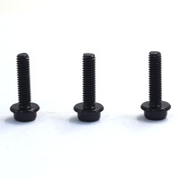 Vis de machine à tête fraisée M3x10mm M4x12mm noire à filetage complet, extrémité plate, à couple élevé, pour fixation