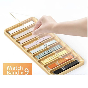 Đồng hồ bằng gỗ ban nhạc hiển thị hộp đồng hồ tổ chức Vòng đeo tay đa ngăn lưu trữ hộp tre gỗ <span class=keywords><strong>Acrylic</strong></span> nắp lưu trữ hộp gỗ - Product Image 3