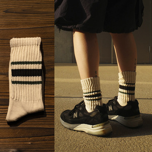 Calcetines de algodón suave estilo vintage, unisex, de hilo grueso, informales, para vestir, de moda para primavera y otoño - Product Image 6