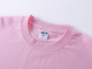 Camiseta de manga corta con cuello redondo, 100% algodón, de color sólido, para hombre, al por mayor, con logotipo personalizado, para ropa urbana. - Product Image 4