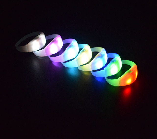 4-Light DMX Control LED Wristband Event-Ready Flashing Bracelets for Graduation & Ramadan Inspired by Cold Play