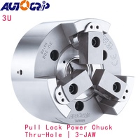 Mandrin de tour à pincement pneumatique AUTOGRIP à 3 mâchoires, traversant, 3U-203 3U-204 3U-205 3U-206 CNC, Taiwan Chine