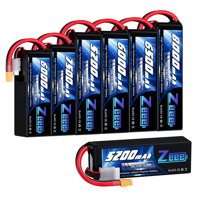 Zeee Rc Drone Battery FPV Lipo Battery 4S 14.8V 3700/4200/6000/6500/7500/8000/9000/12000mah 100C 6S FPV Battery for Drone UAV